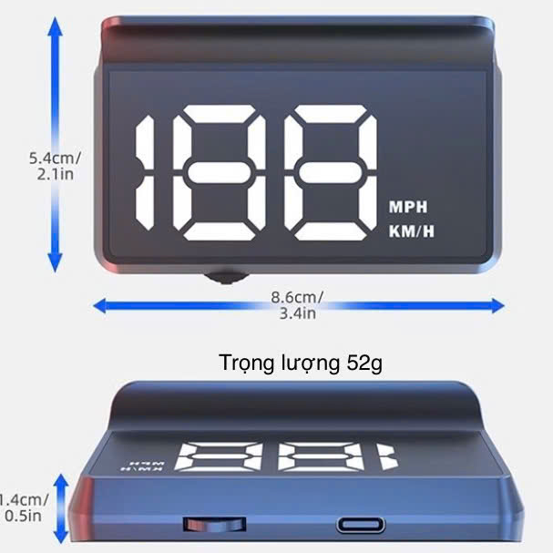 HUD chỉnh vận tốc - cảm biến sáng - có cảnh báo vận tốc 229k